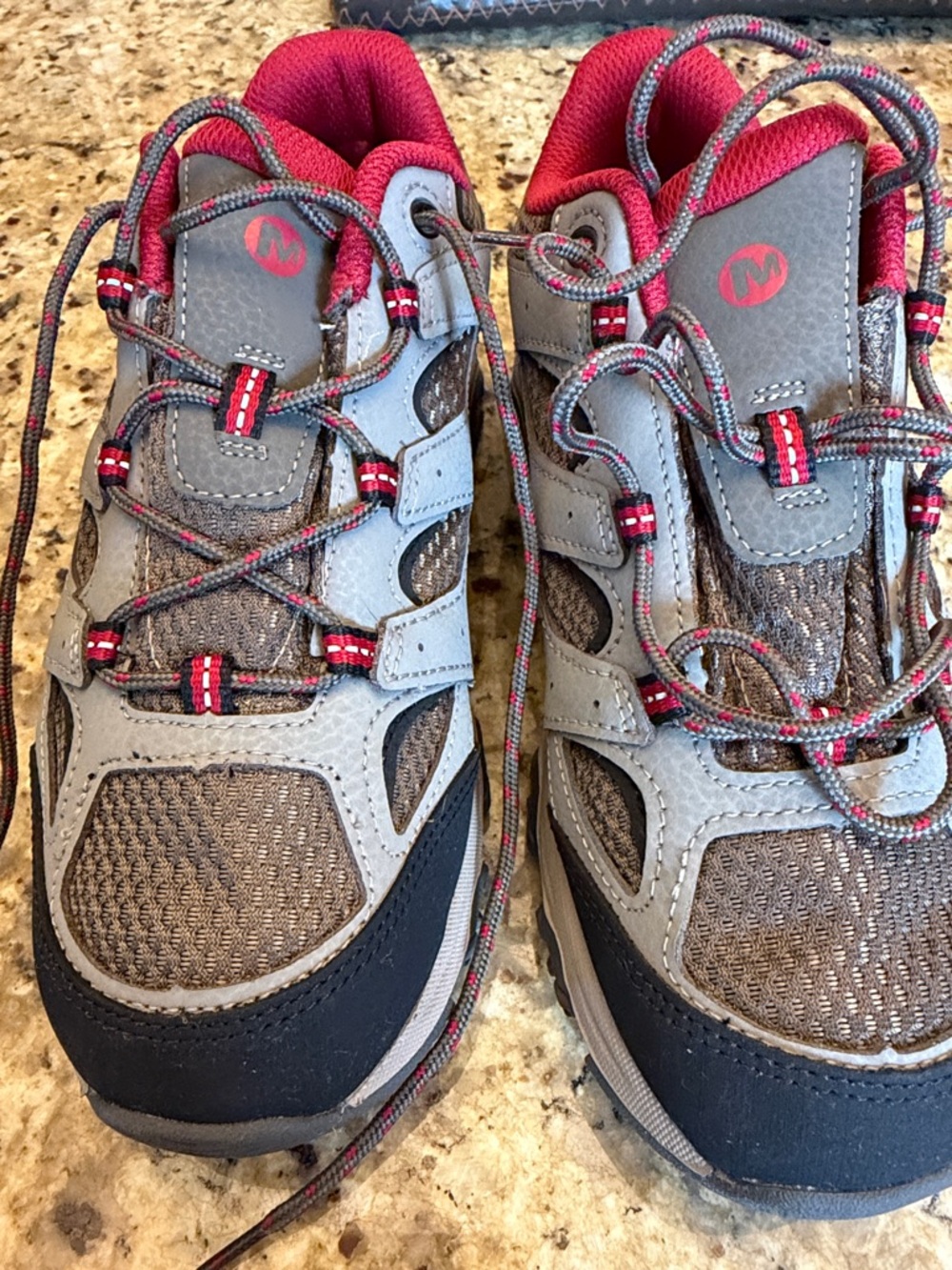 Merrell Kids Gray and Pink Trail Sneakers